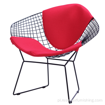 Krzesło z drutu diamentowego Harry Bertoia z repliką podkładki
